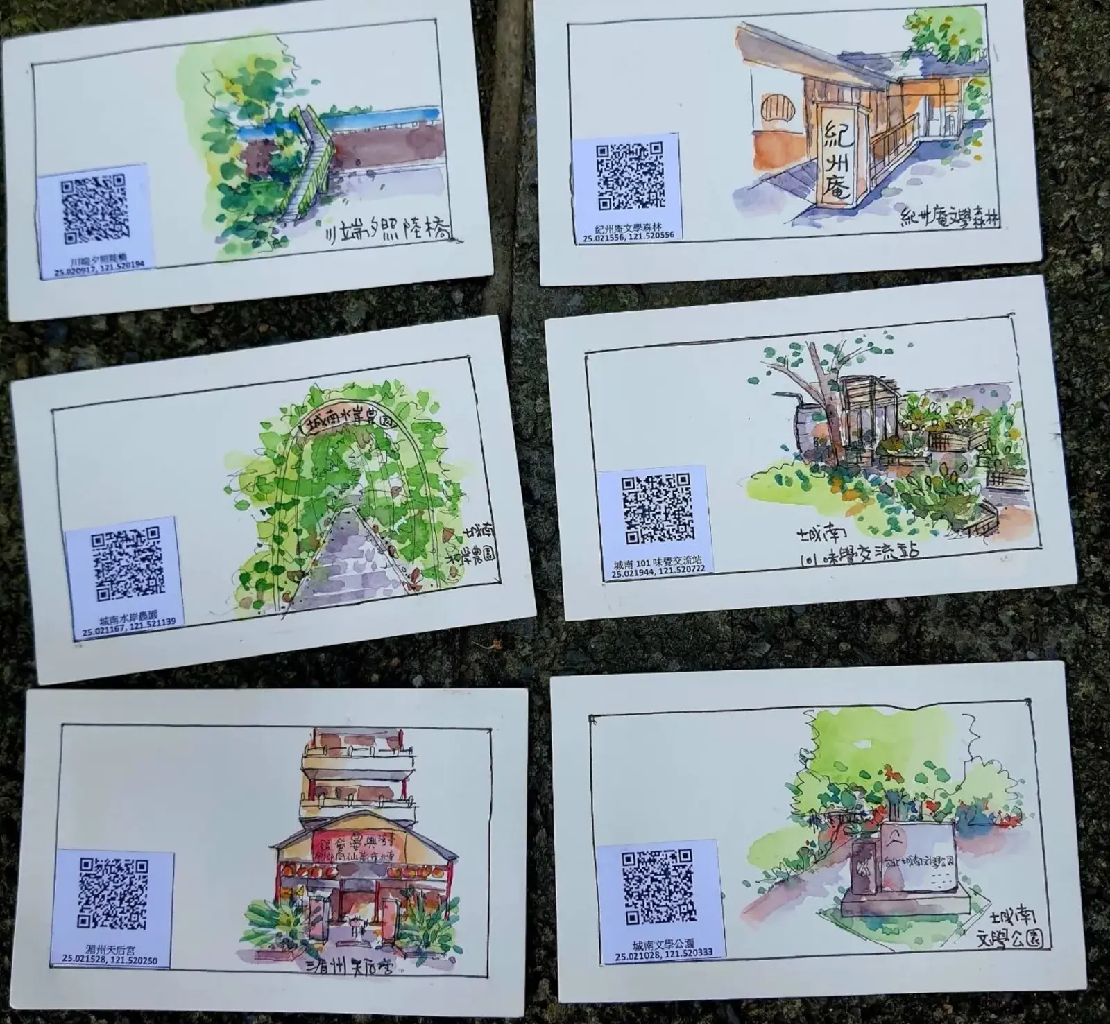 SOW Green Map workshop - Hand drawing of South of the Taipei attractions